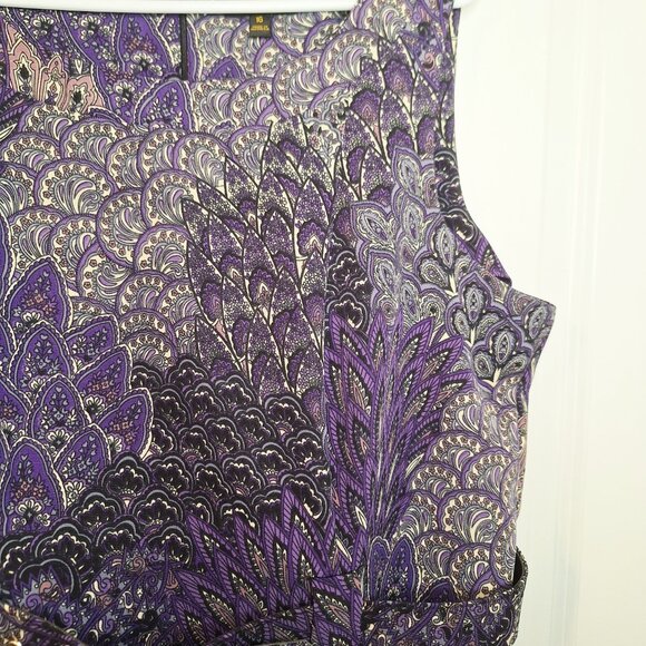 ILE New York Paisley Print Sheath Dress Sz 16 - Picture 4 of 10